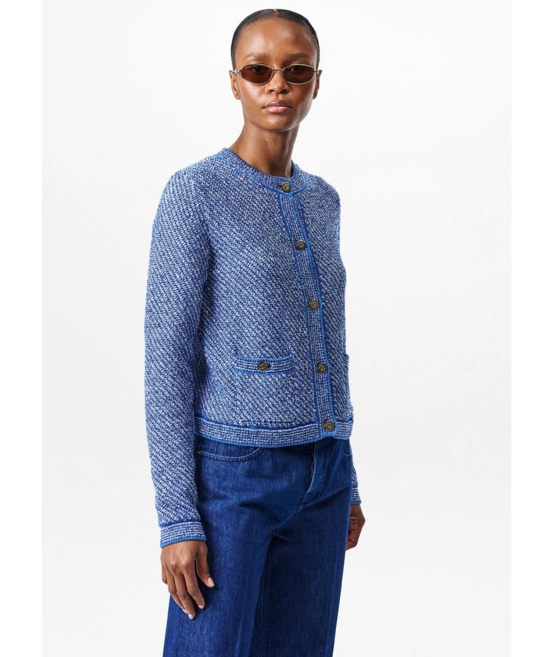 GUCCI Синий хлопковый кардиган, фото 6