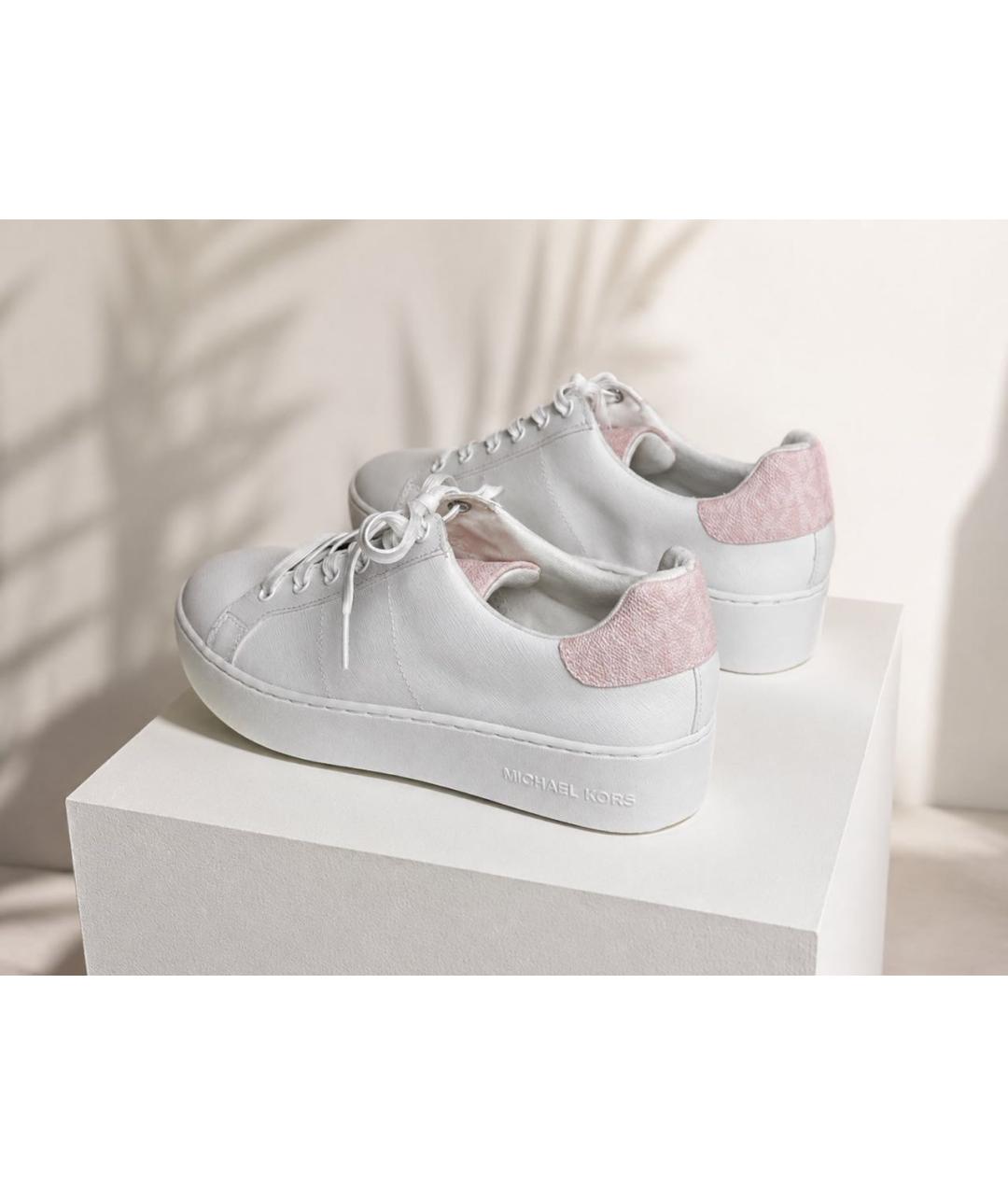 MICHAEL KORS Белые кеды из искусственной кожи, фото 3