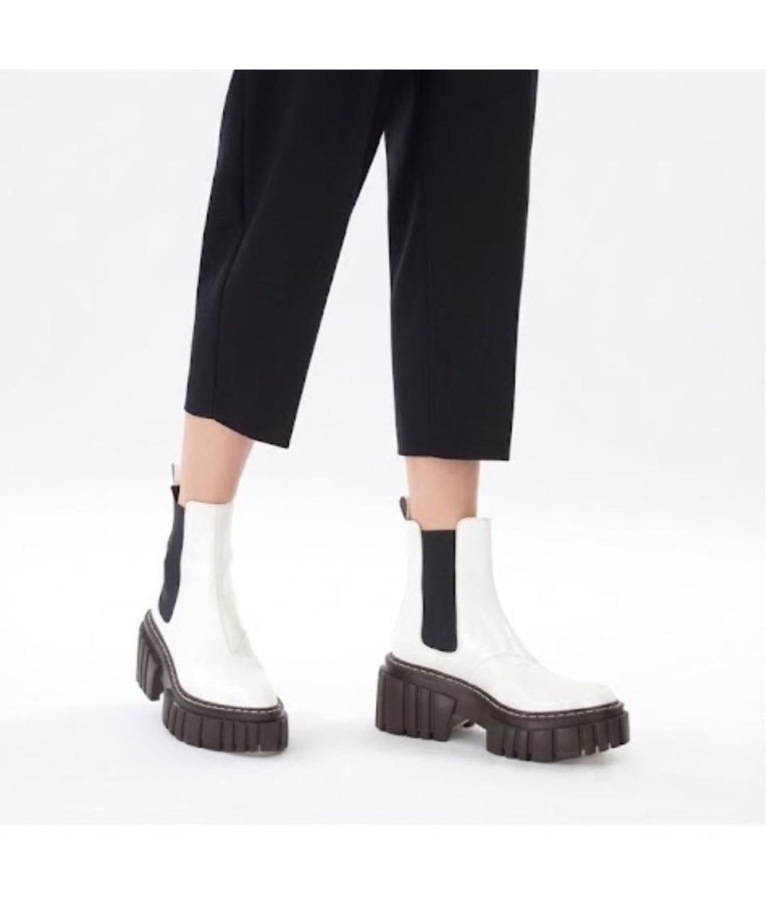 STELLA MCCARTNEY Белые ботинки из лакированной кожи, фото 3