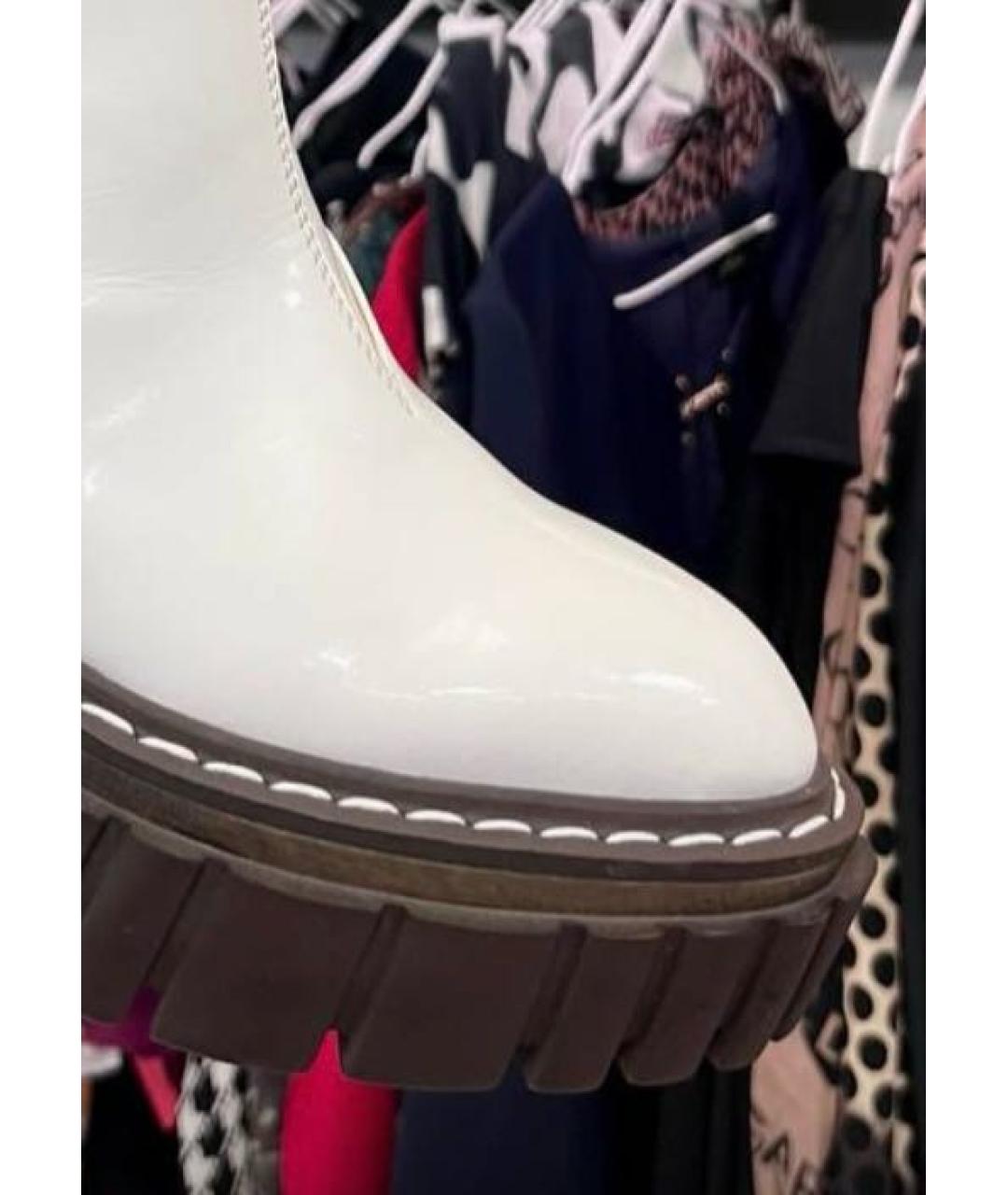 STELLA MCCARTNEY Белые ботинки из лакированной кожи, фото 5