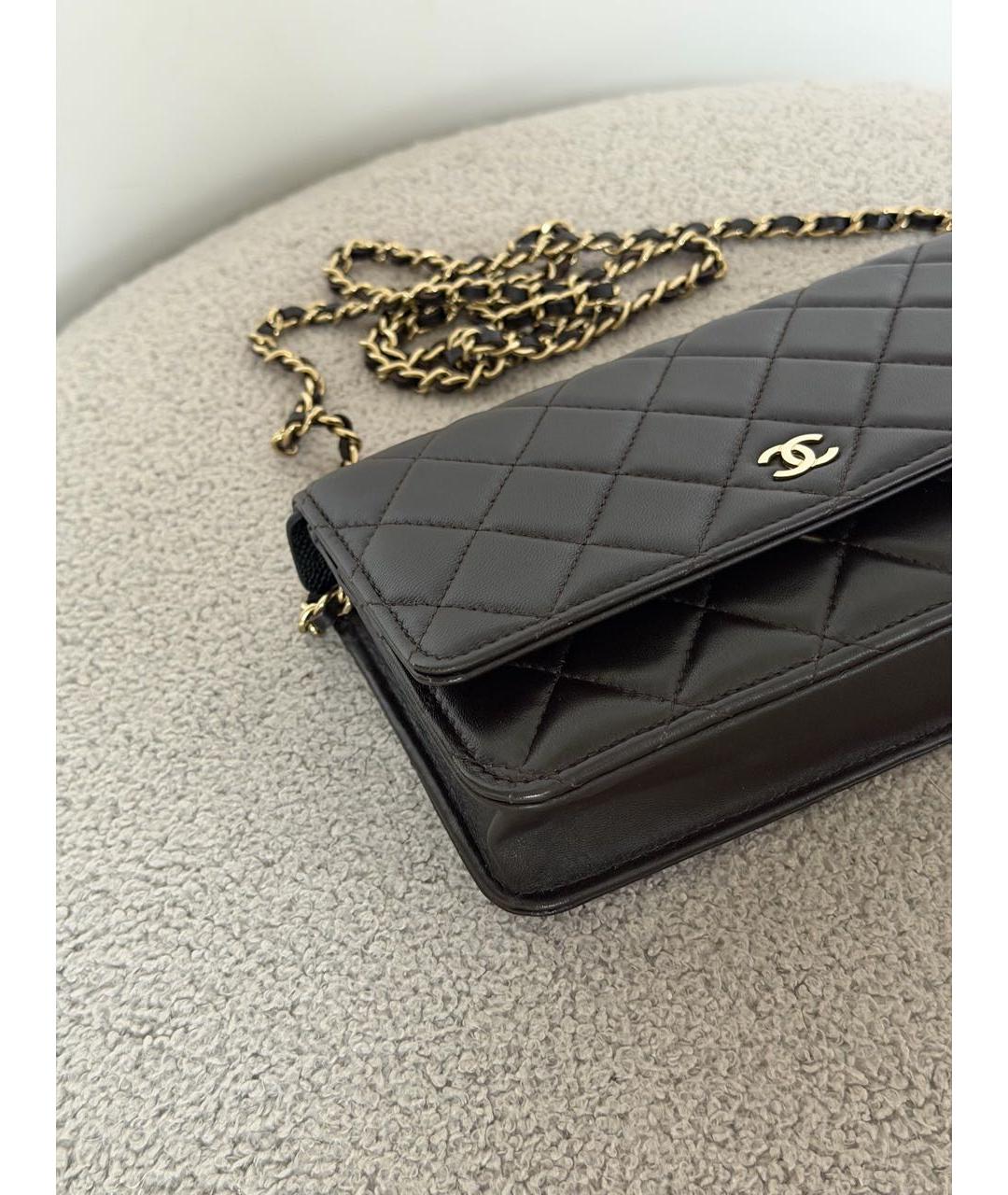 CHANEL Коричневая кожаная сумка через плечо, фото 8