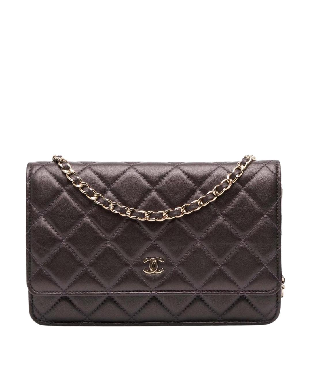 CHANEL Коричневая кожаная сумка через плечо, фото 1