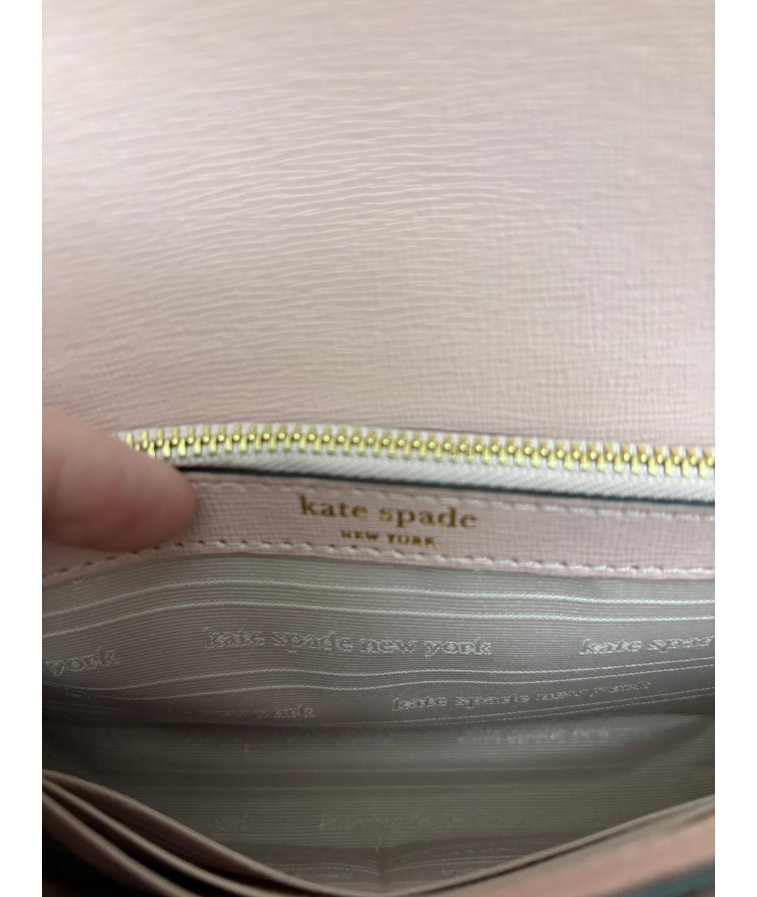 KATE SPADE Розовая кожаная сумка через плечо, фото 4
