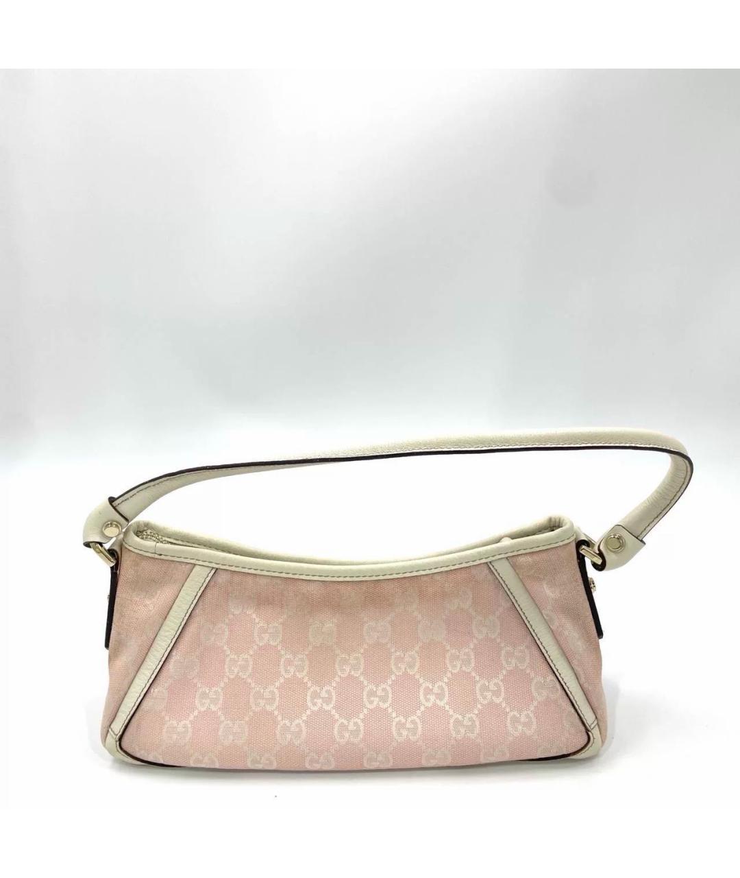 GUCCI Розовая твидовая сумка с короткими ручками, фото 3