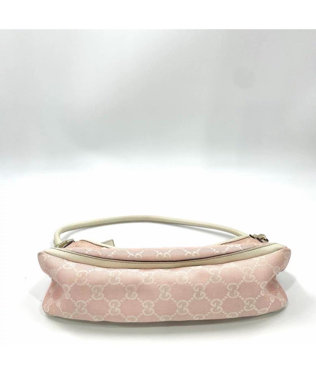 GUCCI Розовая твидовая сумка с короткими ручками, фото 7