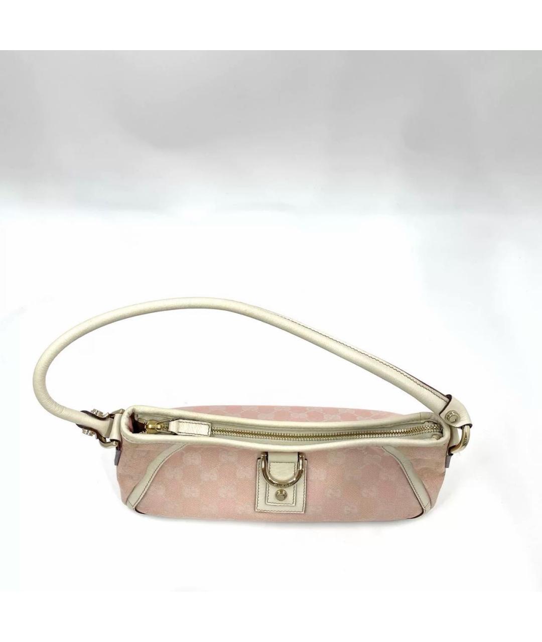 GUCCI Розовая твидовая сумка с короткими ручками, фото 6