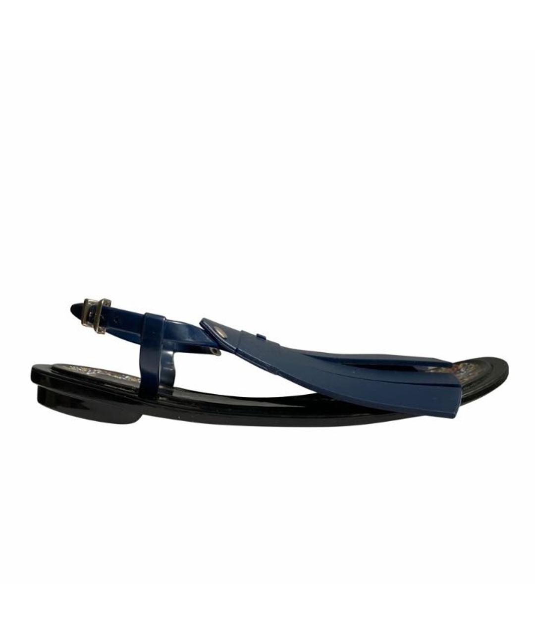 KENZO Темно-синие резиновые сандалии, фото 3