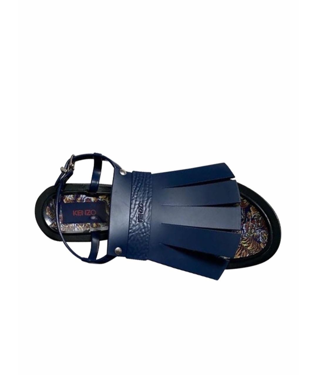 KENZO Темно-синие резиновые сандалии, фото 1