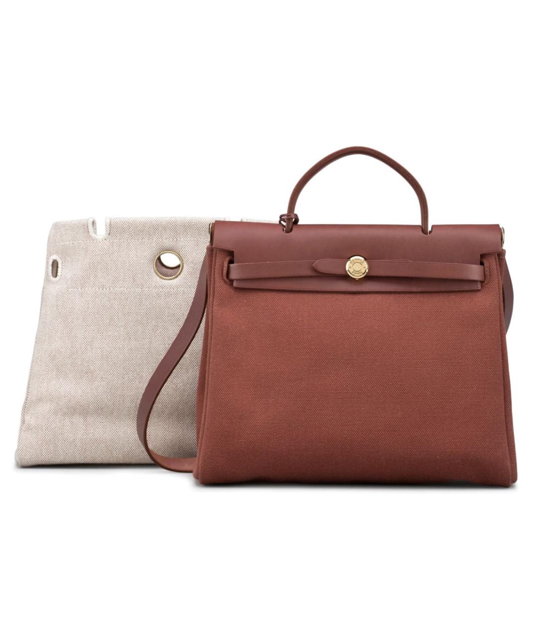 HERMES Бордовая кожаная сумка через плечо, фото 1