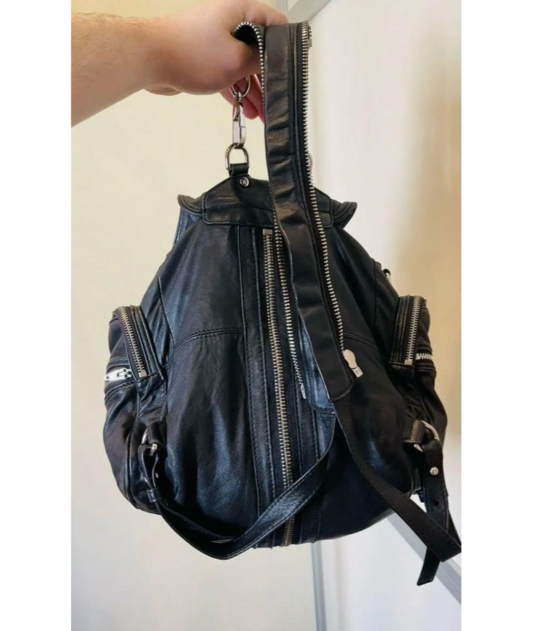 ALEXANDER WANG Черный кожаный рюкзак, фото 3