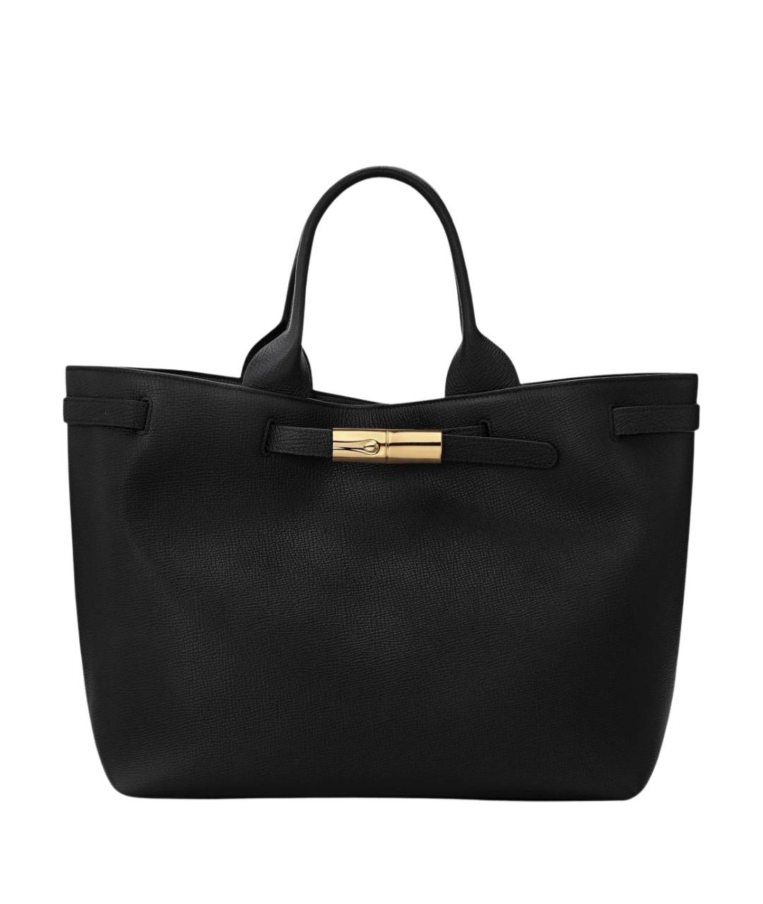 LONGCHAMP Черная синтетическая сумка тоут, фото 1