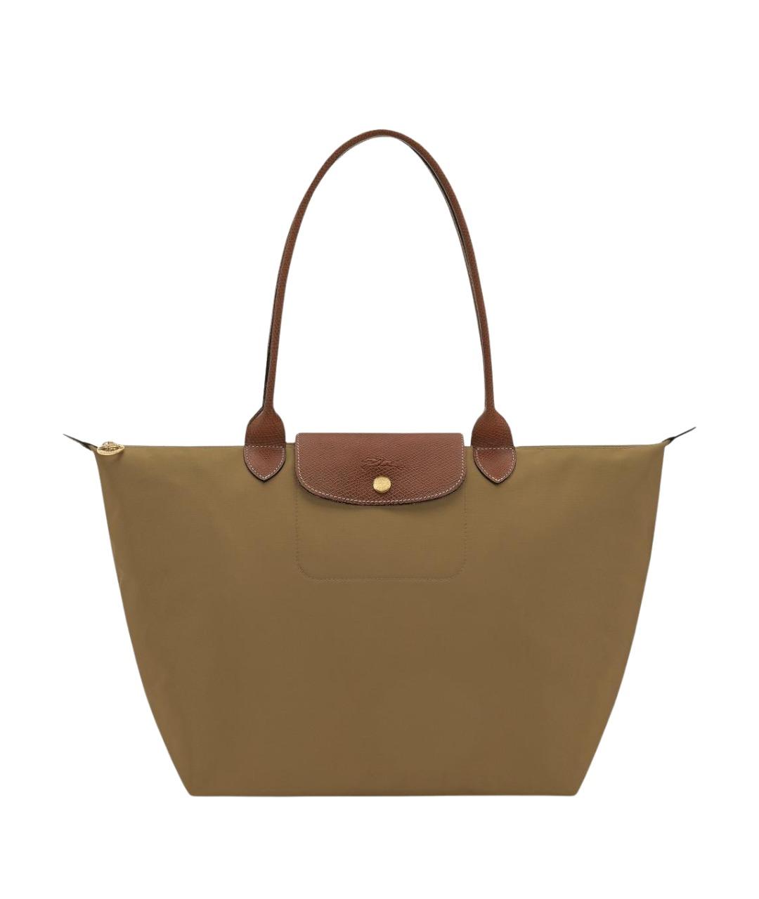 LONGCHAMP Зеленая нейлоновая сумка тоут, фото 1