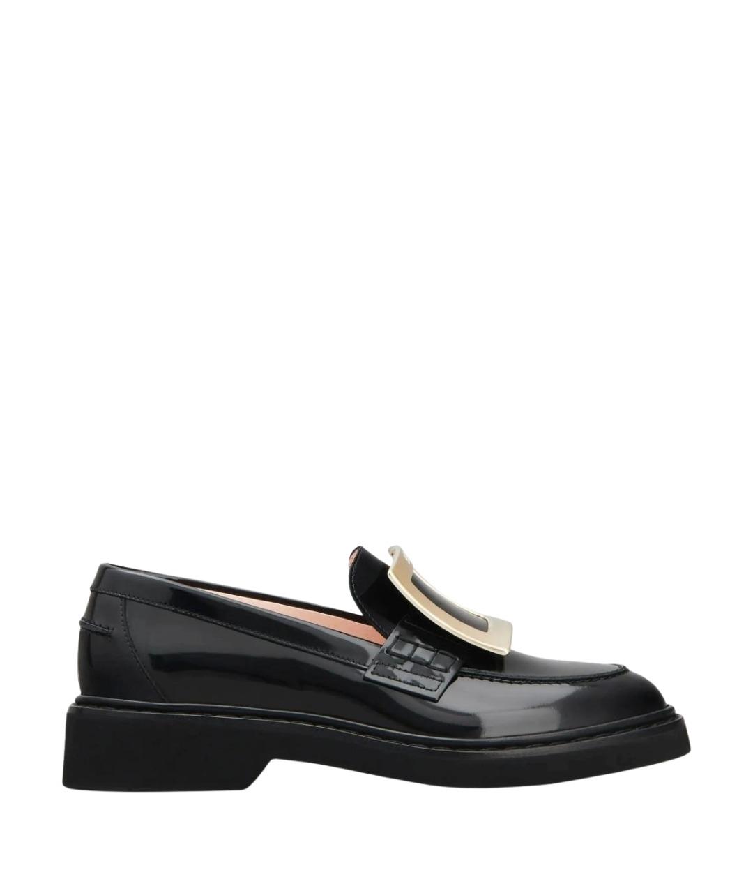 ROGER VIVIER Черные кожаные туфли, фото 1