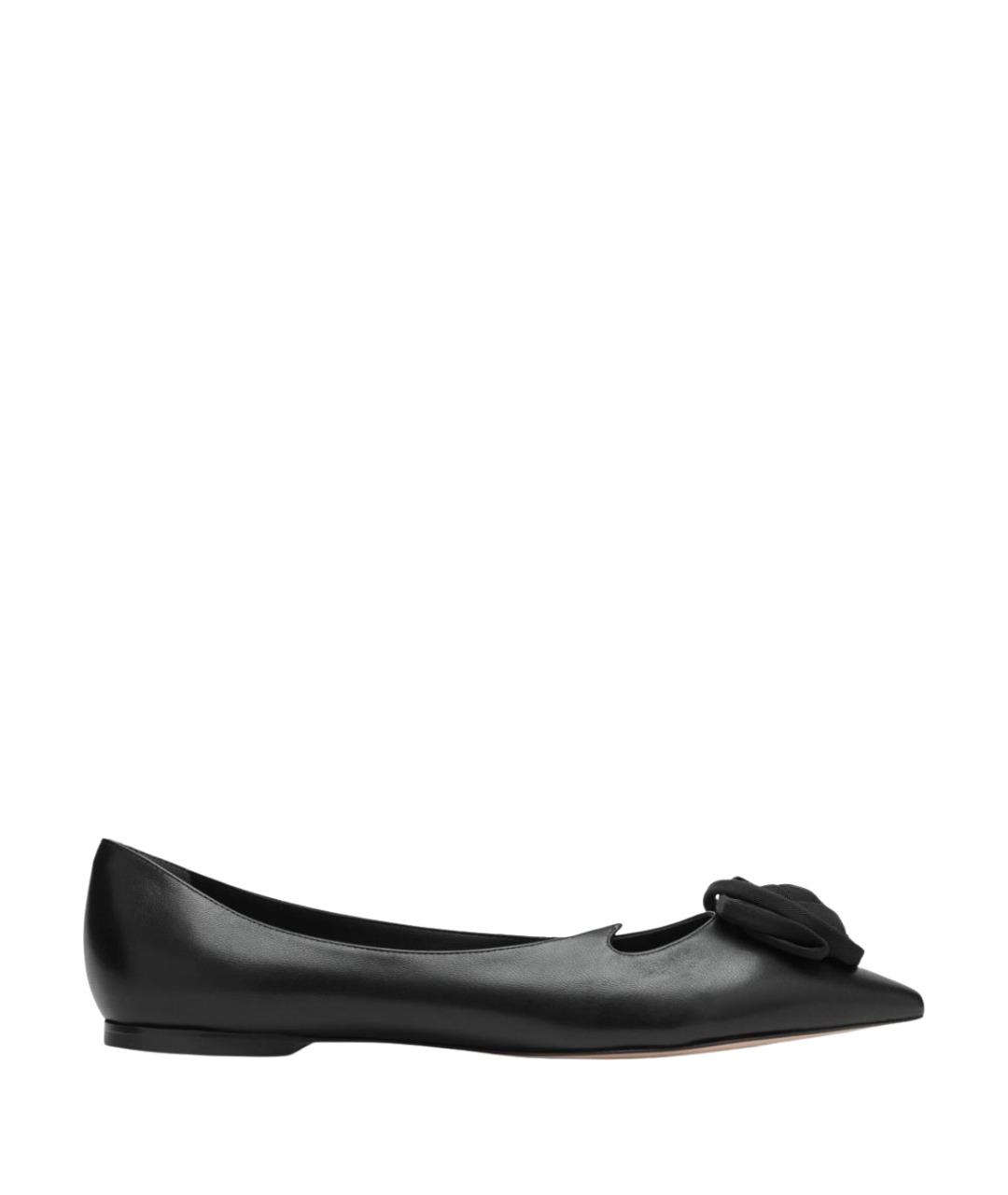 ROGER VIVIER Черные кожаные балетки, фото 1