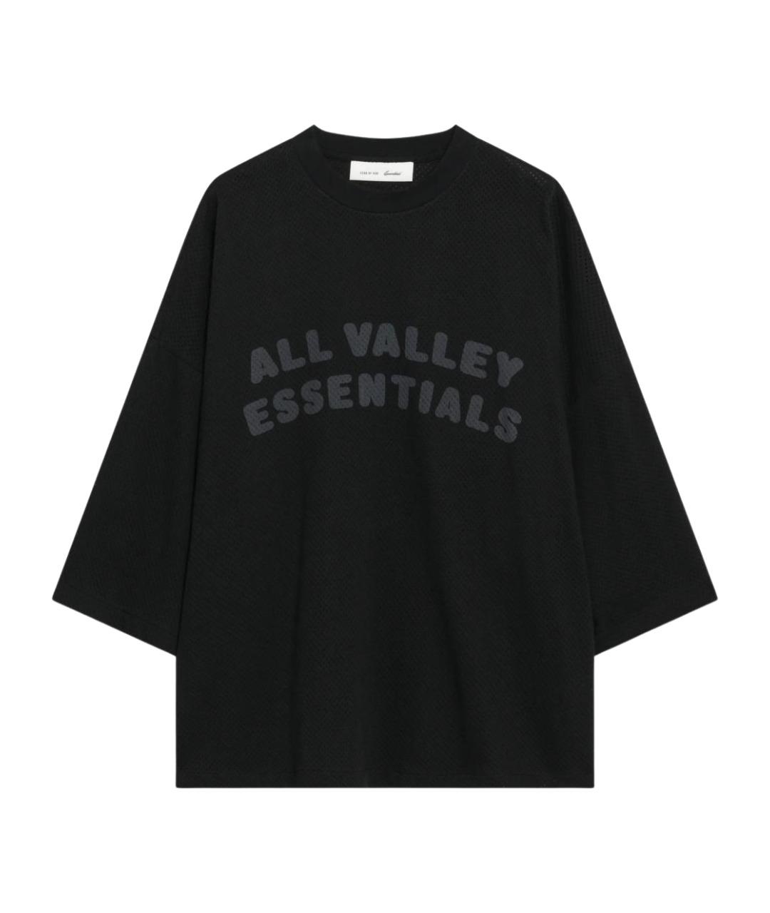 FEAR OF GOD ESSENTIALS Черная хлопковая футболка, фото 1