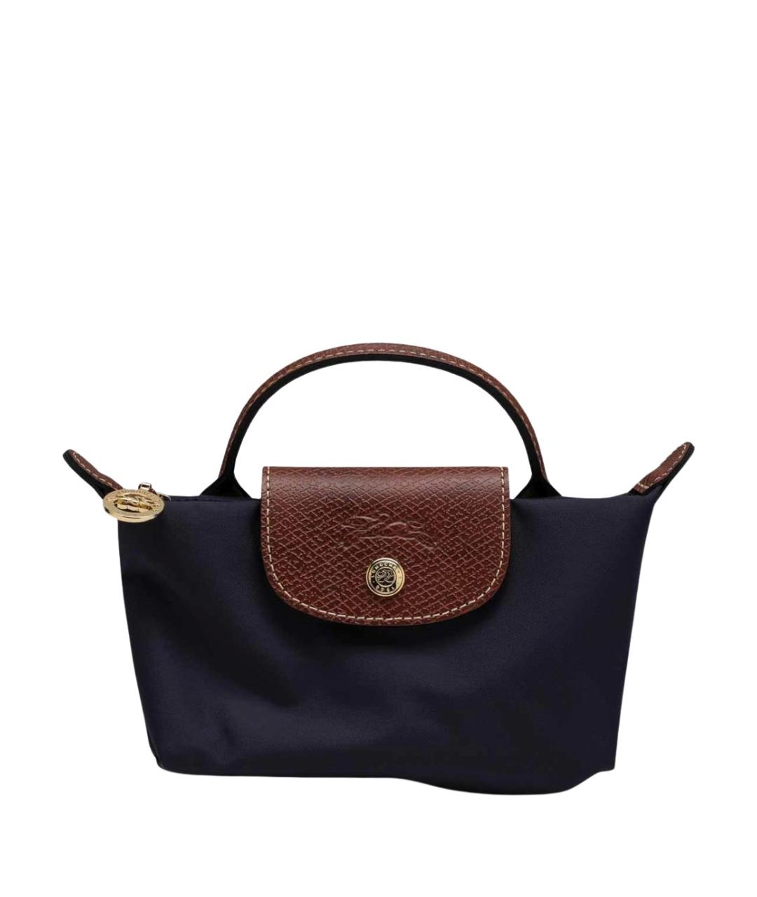 LONGCHAMP Синяя синтетическая сумка с короткими ручками, фото 1