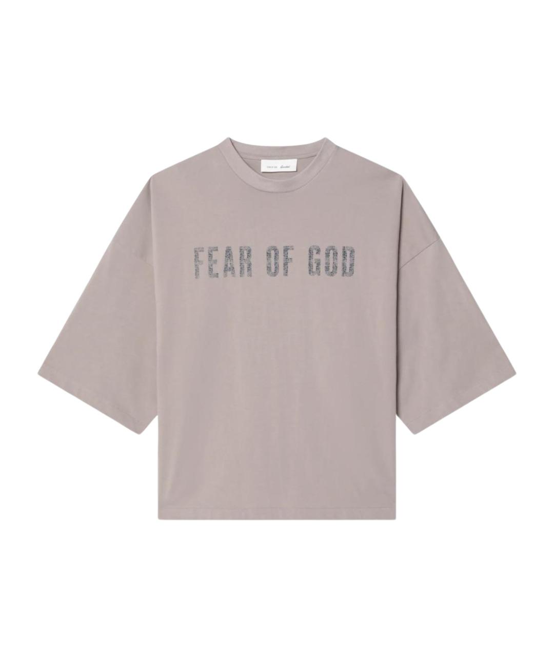 FEAR OF GOD ESSENTIALS Серая хлопковая футболка, фото 1
