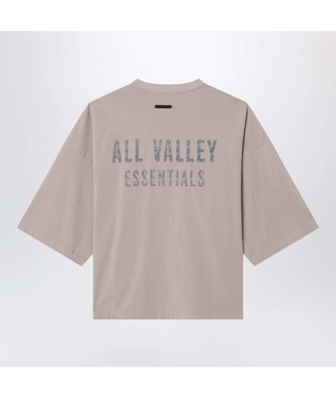 FEAR OF GOD ESSENTIALS Серая хлопковая футболка, фото 2