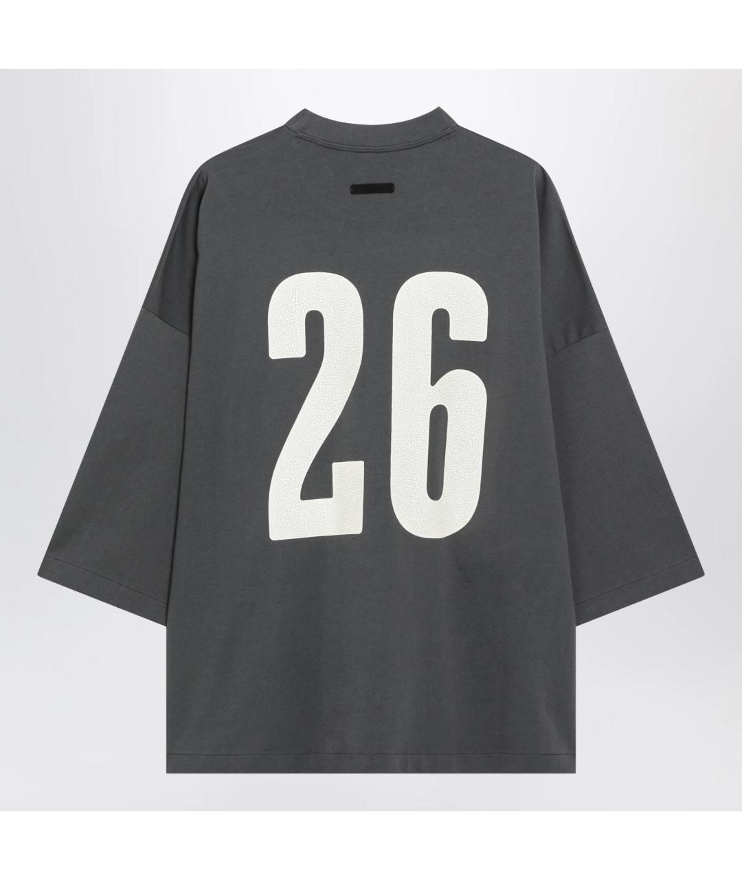 FEAR OF GOD ESSENTIALS Серая хлопковая футболка, фото 2