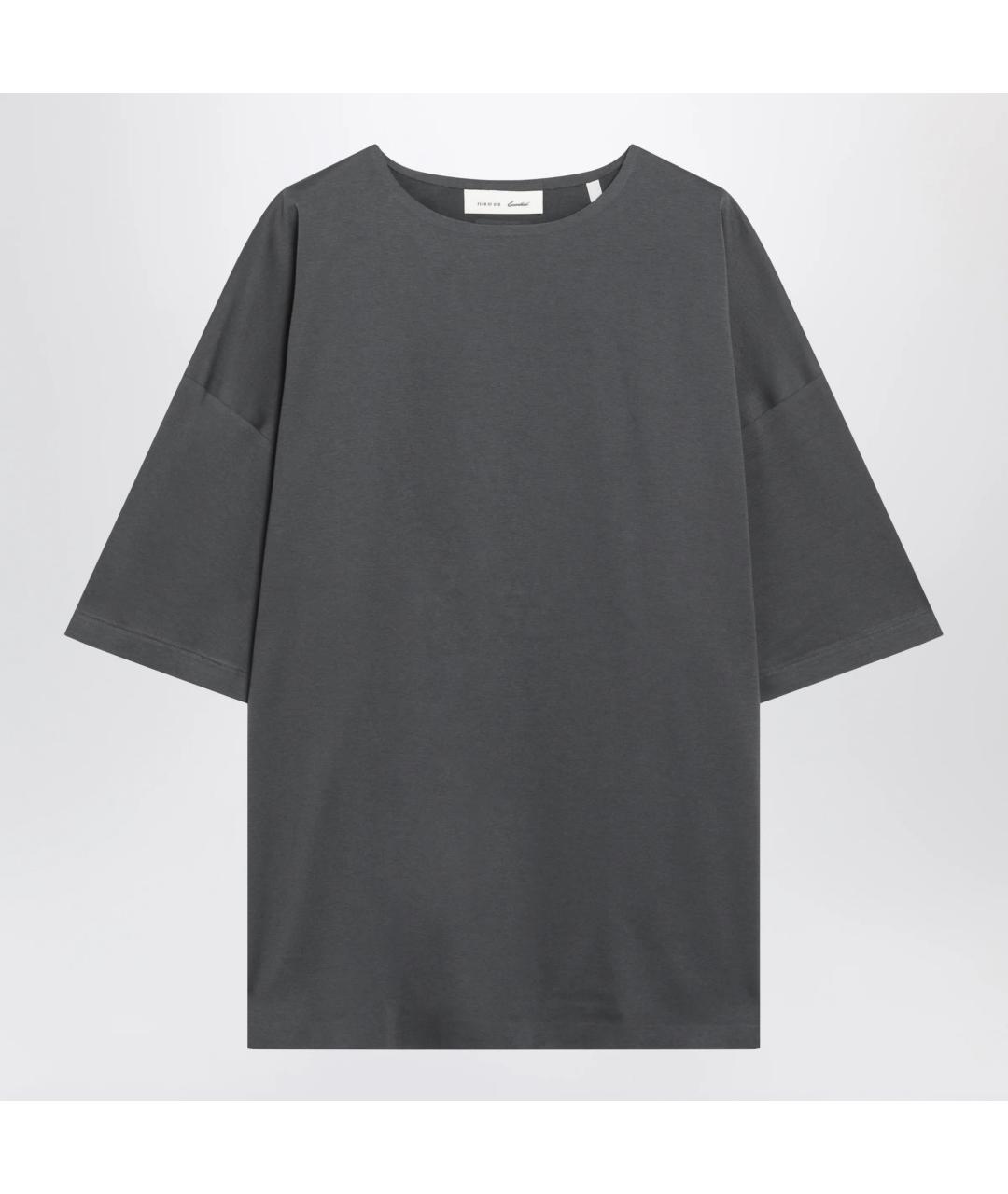 FEAR OF GOD ESSENTIALS Серая хлопковая футболка, фото 3