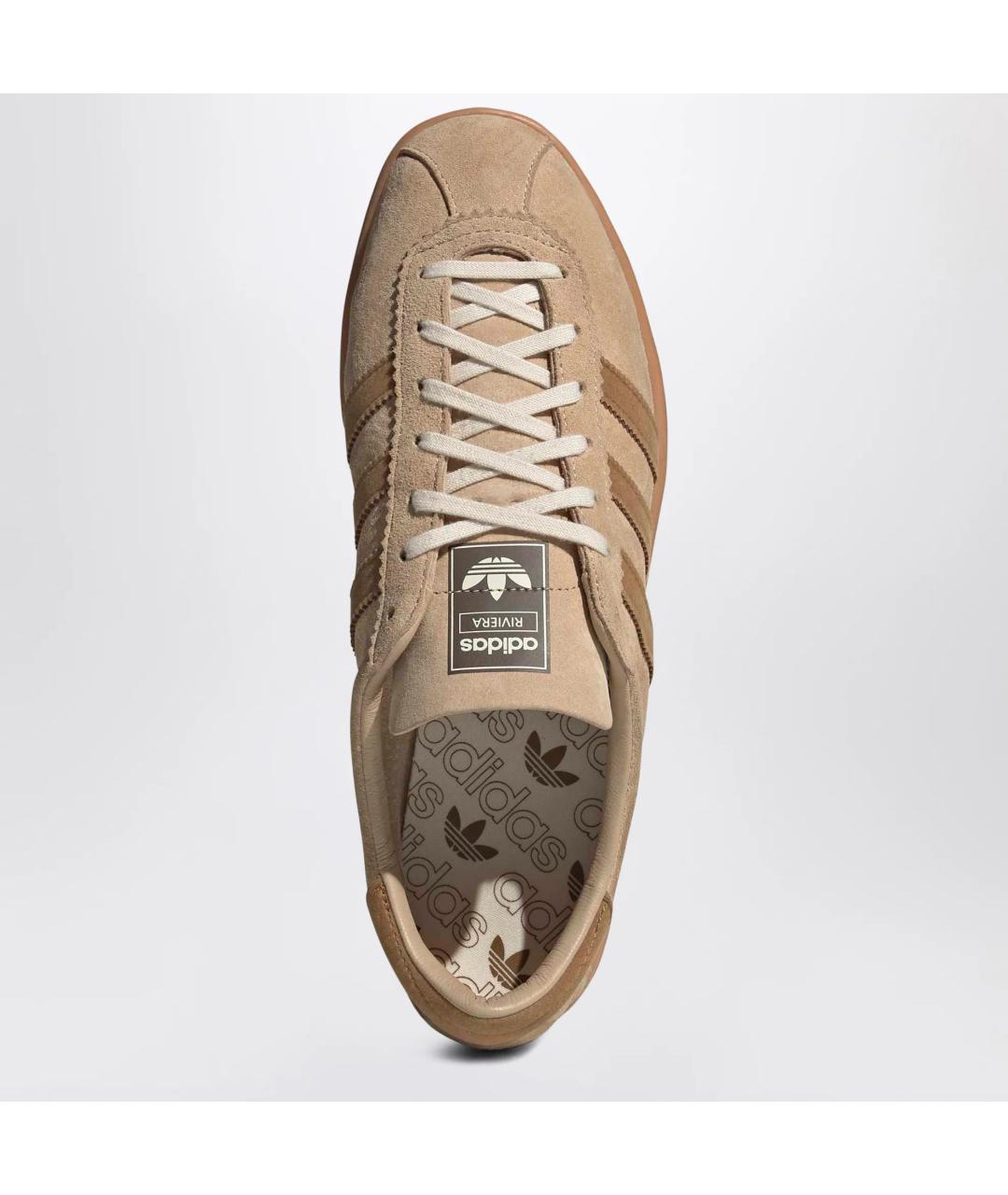 ADIDAS Бежевые замшевые низкие кроссовки / кеды, фото 3