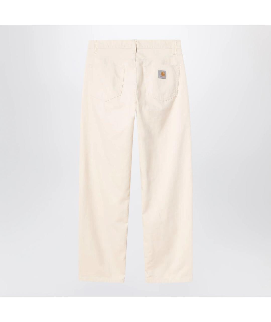 CARHARTT WIP Белые хлопковые повседневные брюки, фото 2