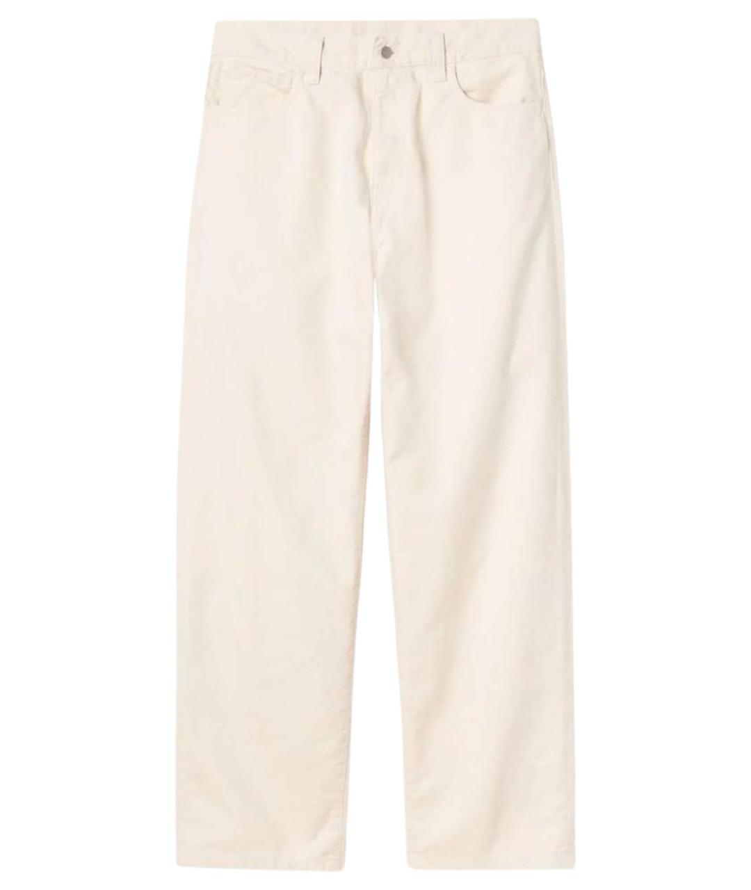 CARHARTT WIP Белые хлопковые повседневные брюки, фото 1