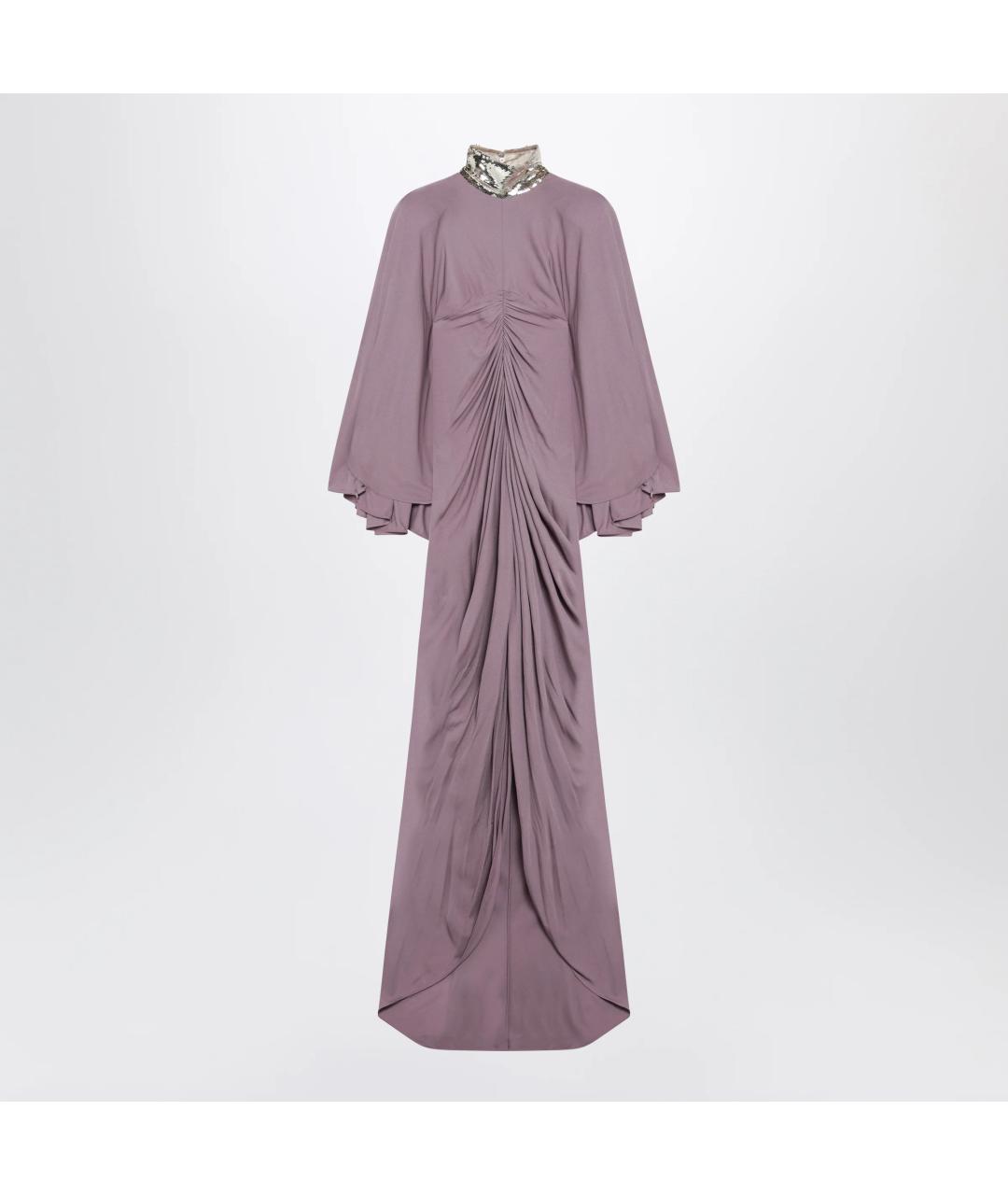 VALENTINO Фиолетовое шелковое вечернее платье, фото 3