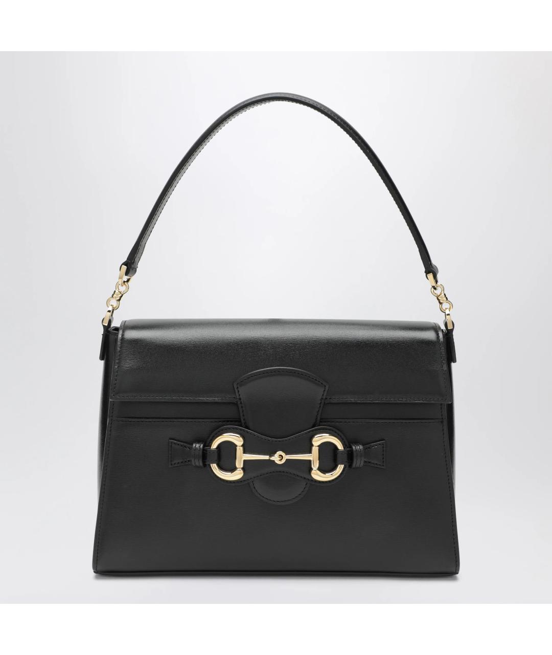 GUCCI Черная кожаная сумка с короткими ручками, фото 3