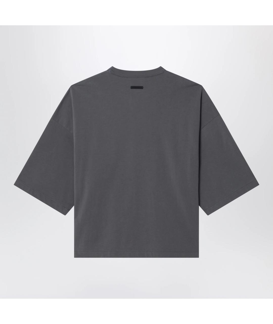 FEAR OF GOD ESSENTIALS Серая хлопковая футболка, фото 2