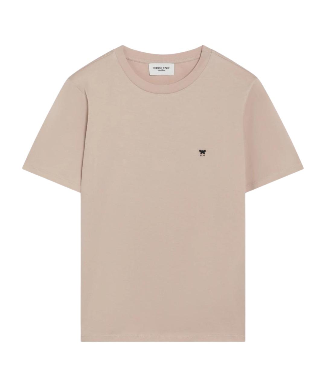 WEEKEND MAX MARA Розовая хлопковая футболка, фото 1