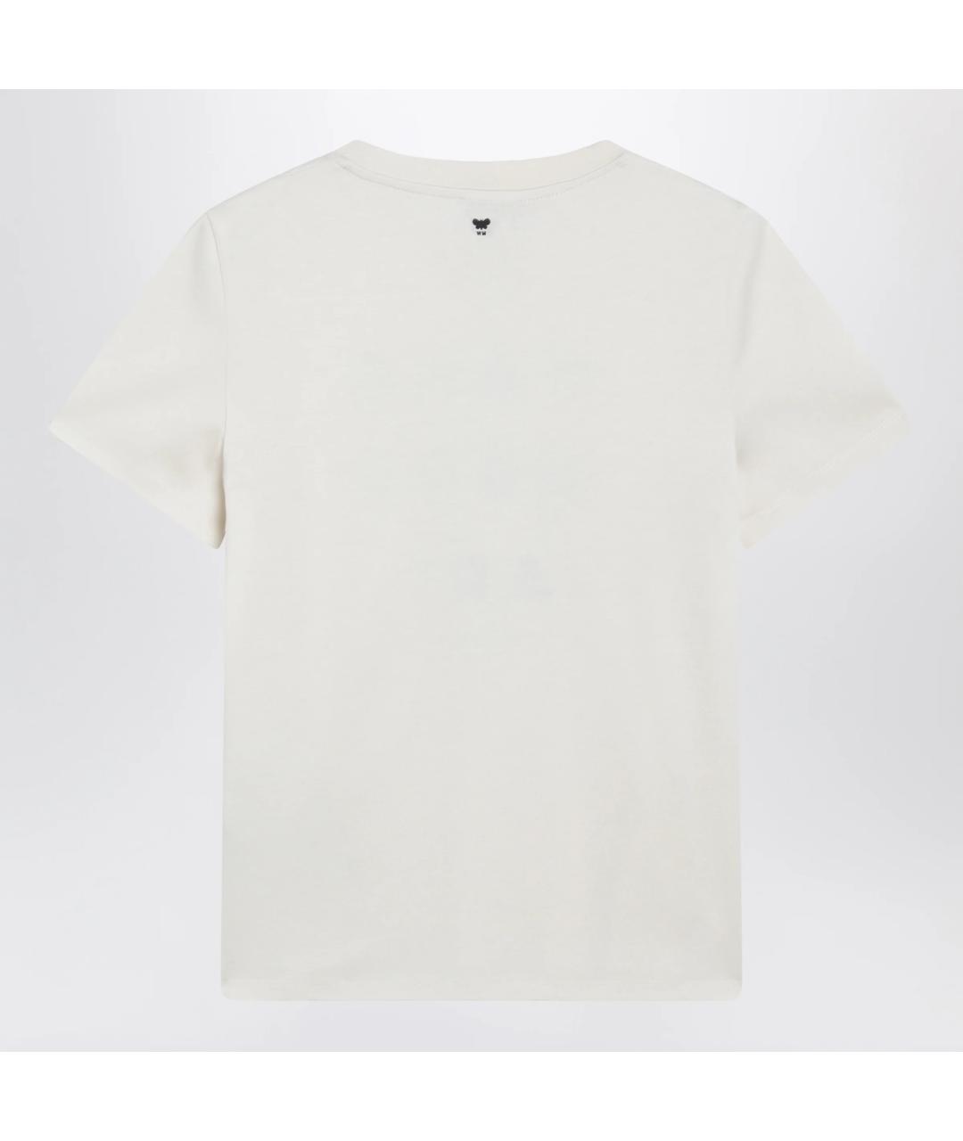 WEEKEND MAX MARA Бежевая хлопковая футболка, фото 2