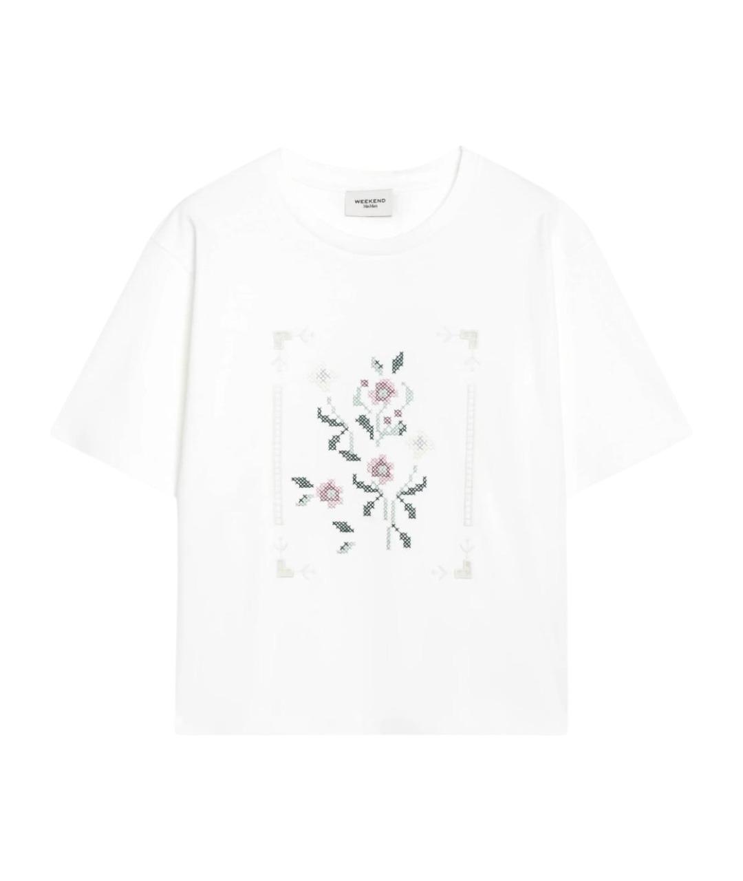 WEEKEND MAX MARA Белая хлопковая футболка, фото 1