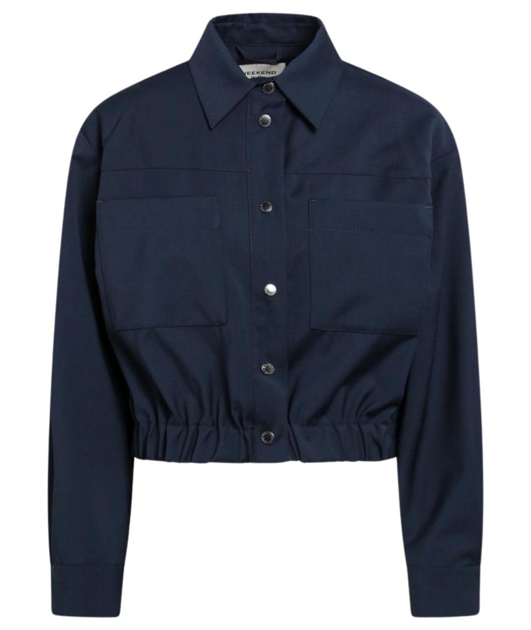 WEEKEND MAX MARA Синяя хлопковая куртка, фото 1