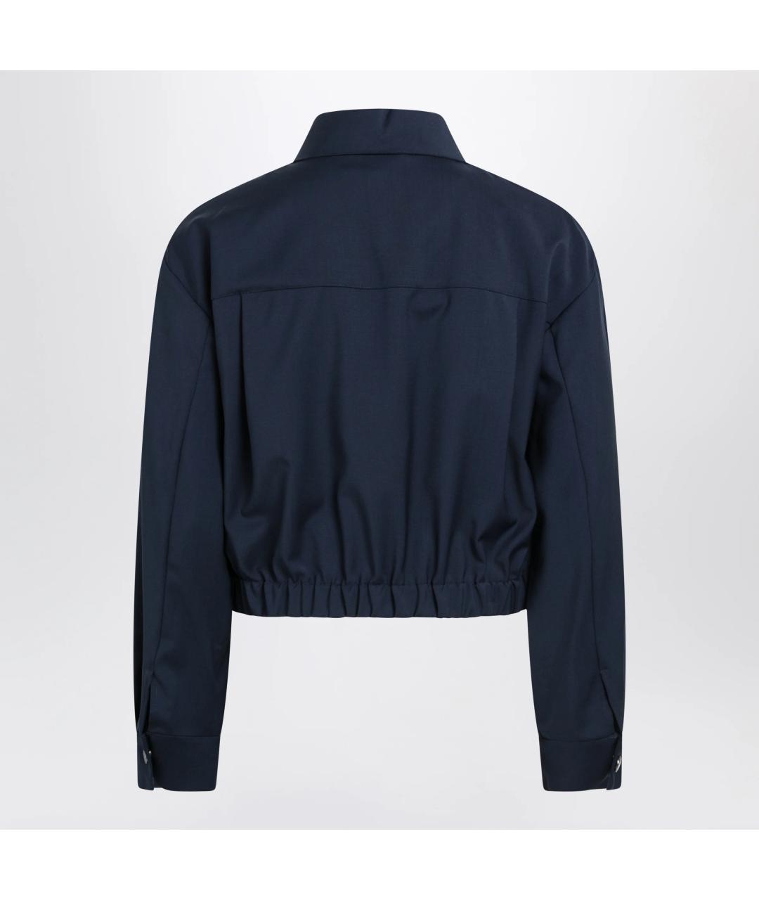 WEEKEND MAX MARA Синяя хлопковая куртка, фото 2