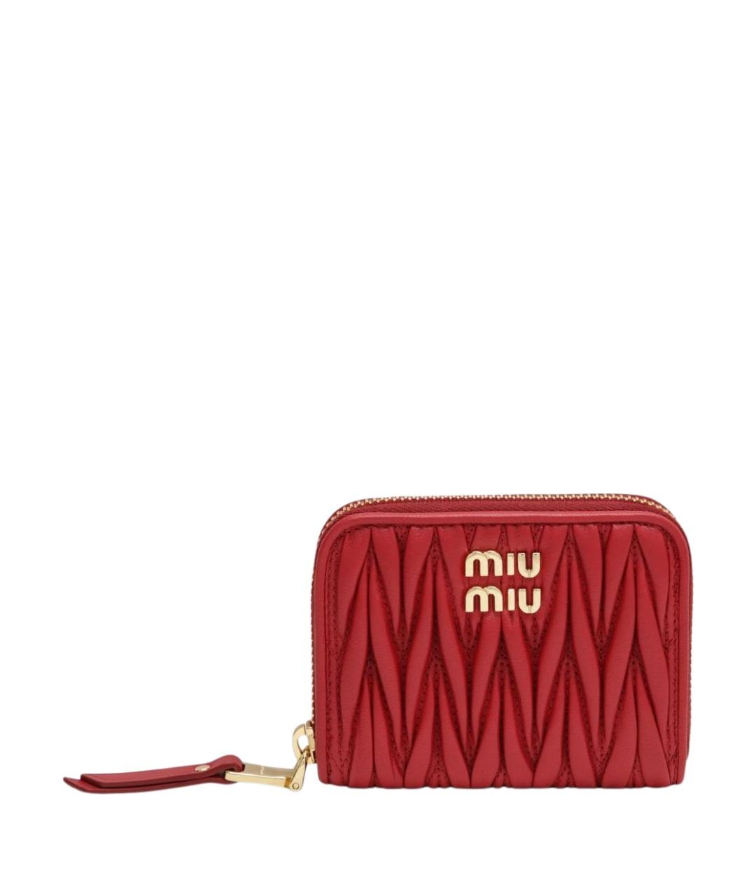 MIU MIU Красный кожаный кошелек, фото 1