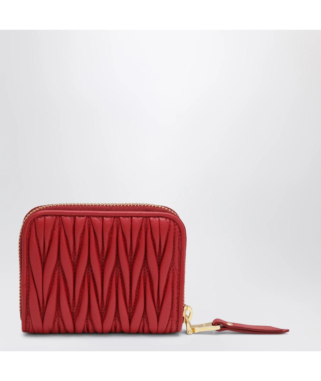 MIU MIU Красный кожаный кошелек, фото 2