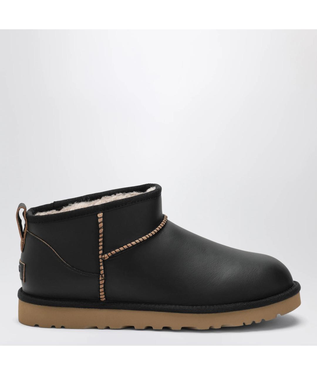 UGG Черные кожаные низкие ботинки, фото 3