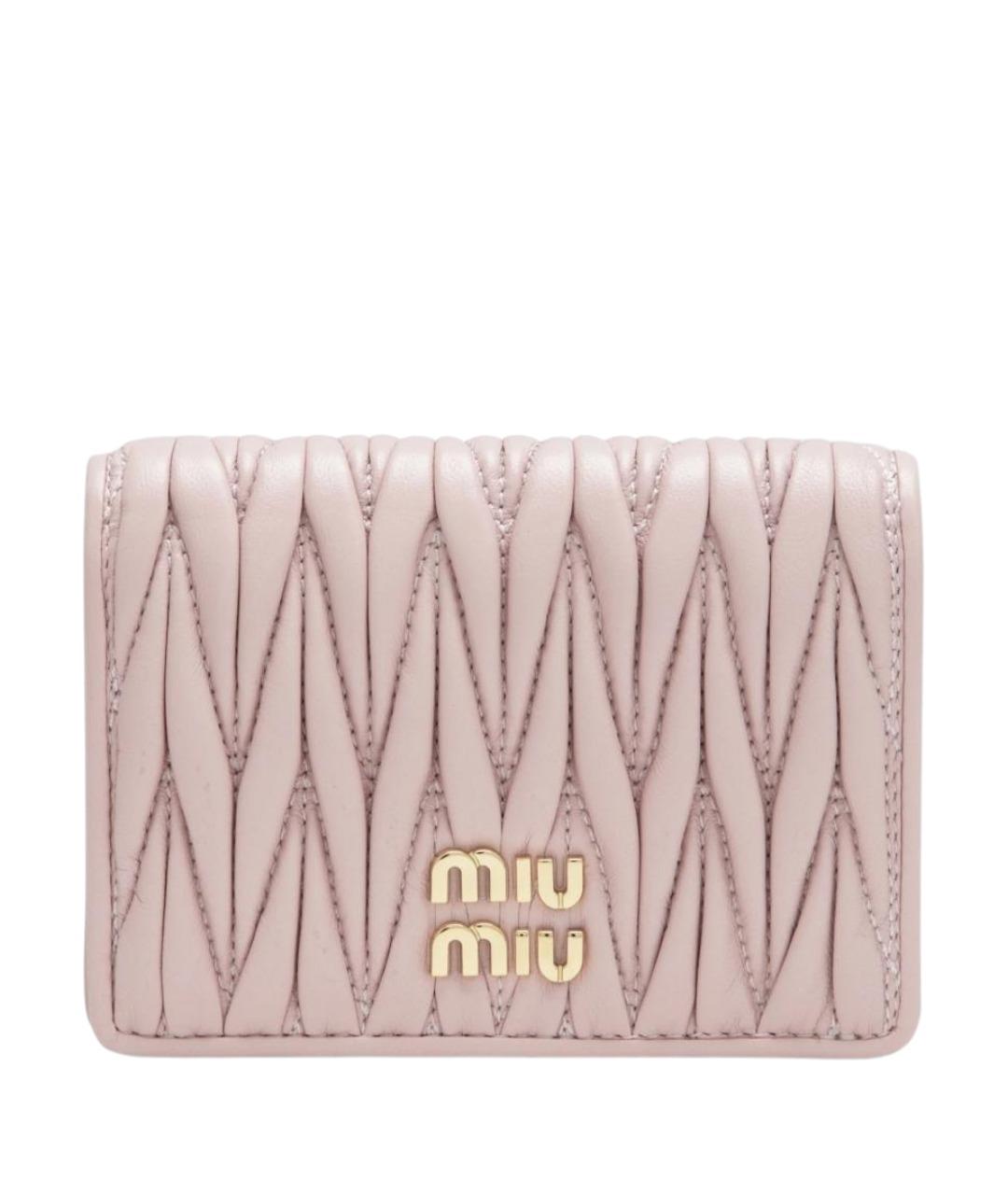 MIU MIU Розовый кожаный кошелек, фото 1