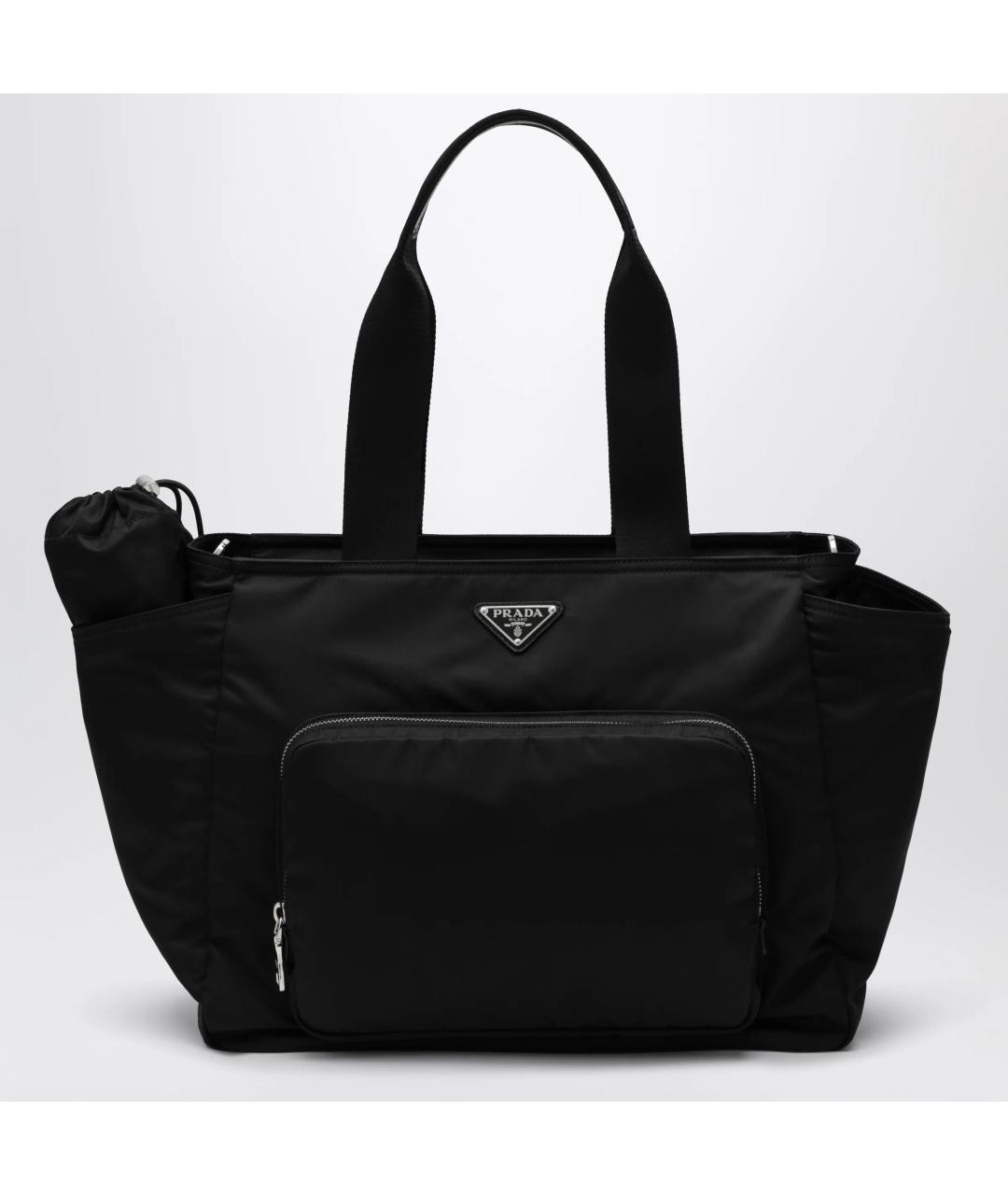 PRADA Черная нейлоновая сумка тоут, фото 3