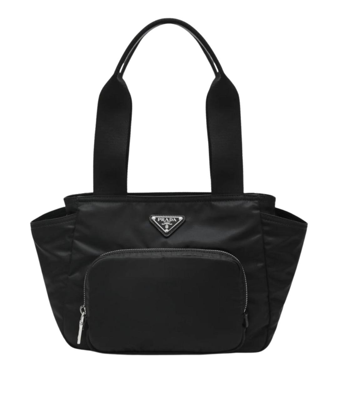 PRADA Черная нейлоновая сумка тоут, фото 1