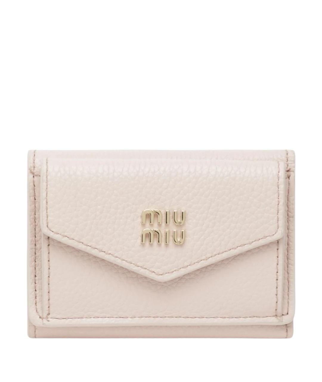 MIU MIU Розовый кожаный кошелек, фото 1