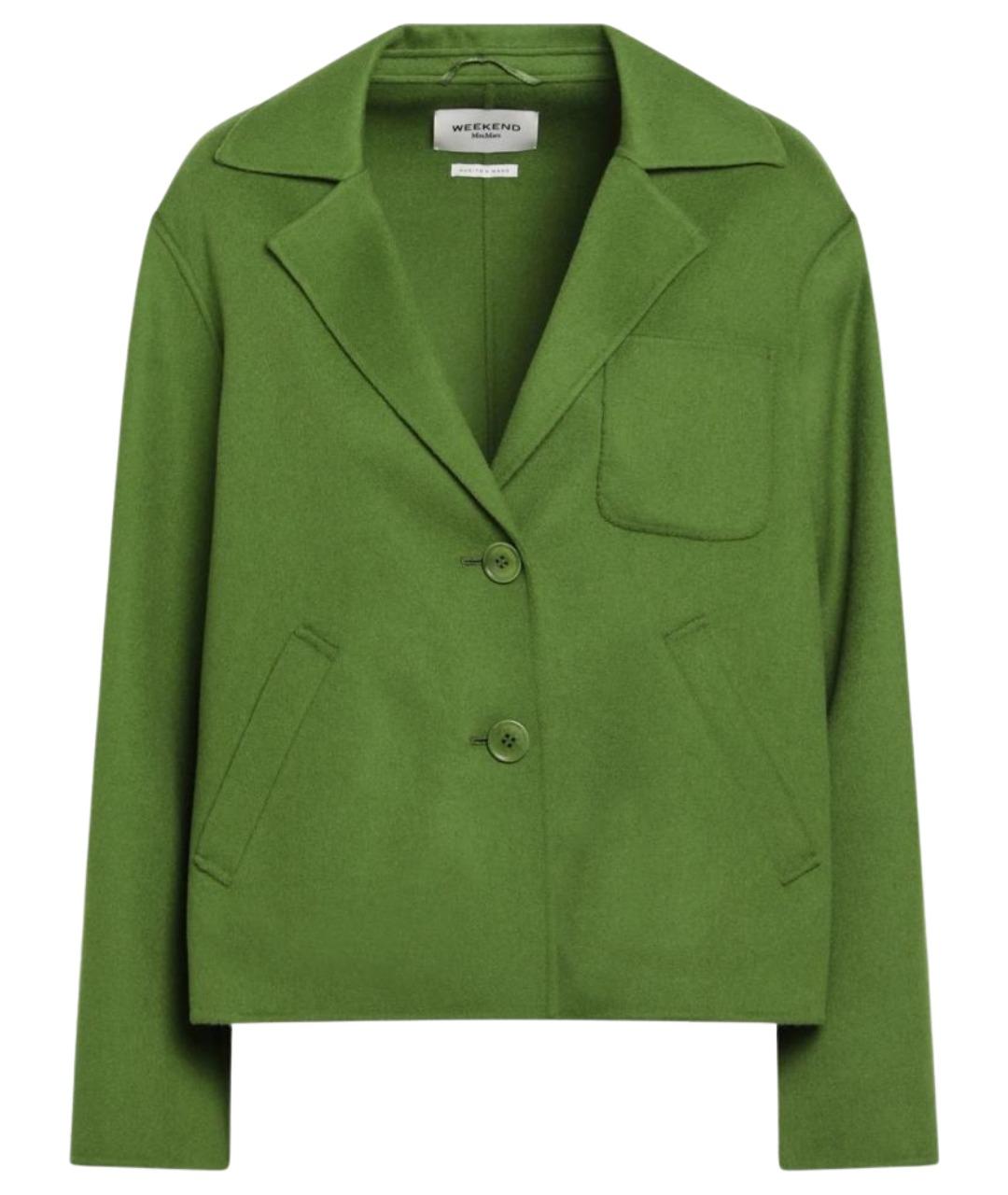 WEEKEND MAX MARA Зеленая шерстяная куртка, фото 1