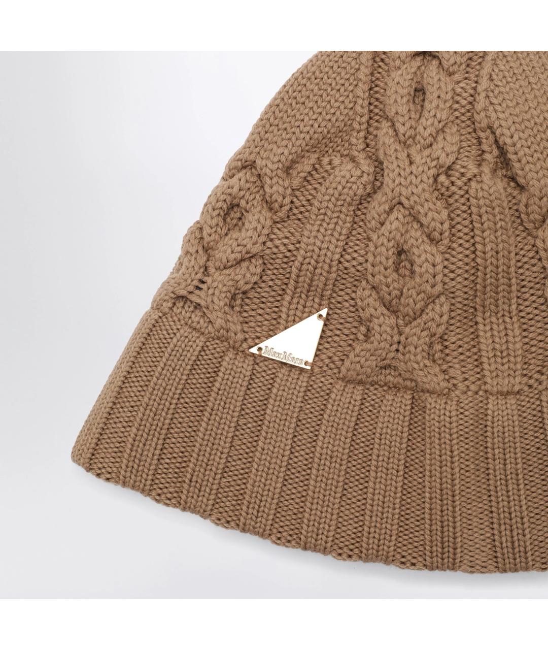 MAX MARA Коричневая шерстяная шапка, фото 2