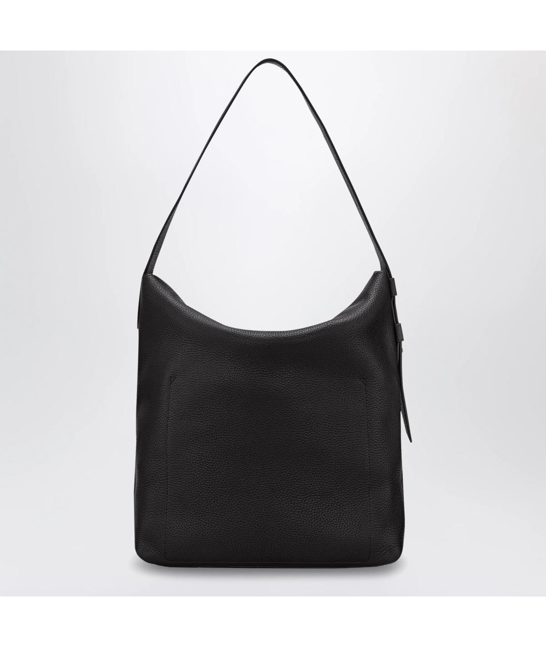 LONGCHAMP Черная кожаная сумка через плечо, фото 2