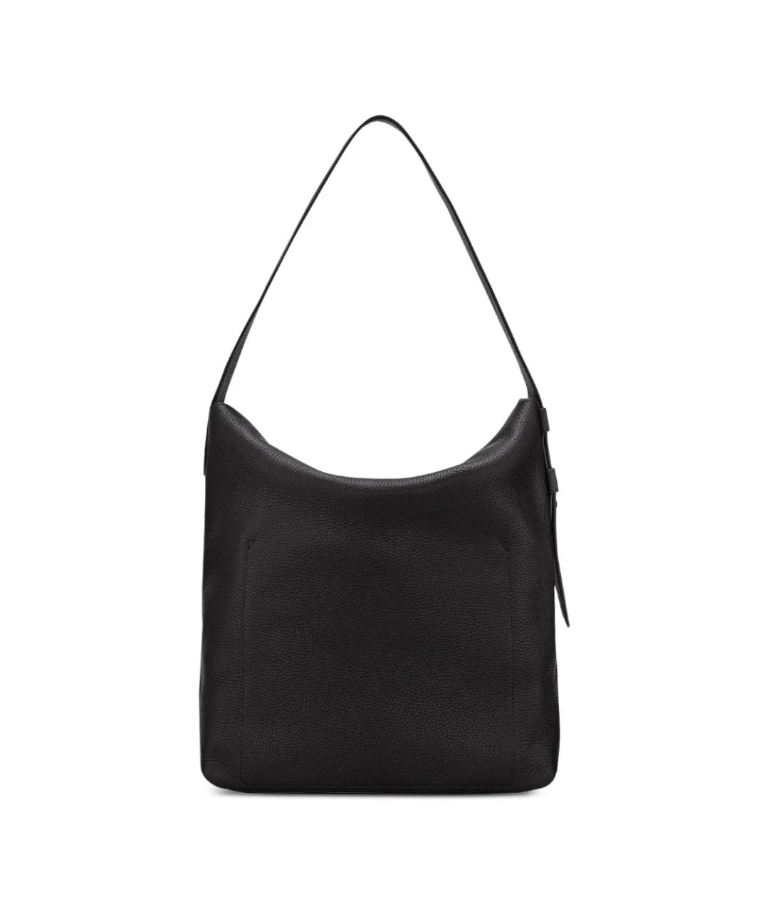 LONGCHAMP Черная кожаная сумка через плечо, фото 4