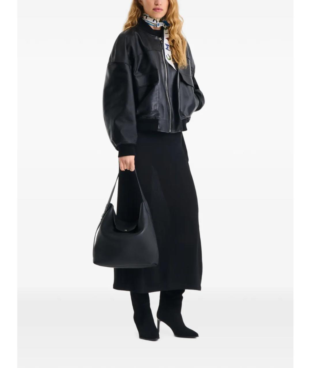 LONGCHAMP Черная кожаная сумка через плечо, фото 3