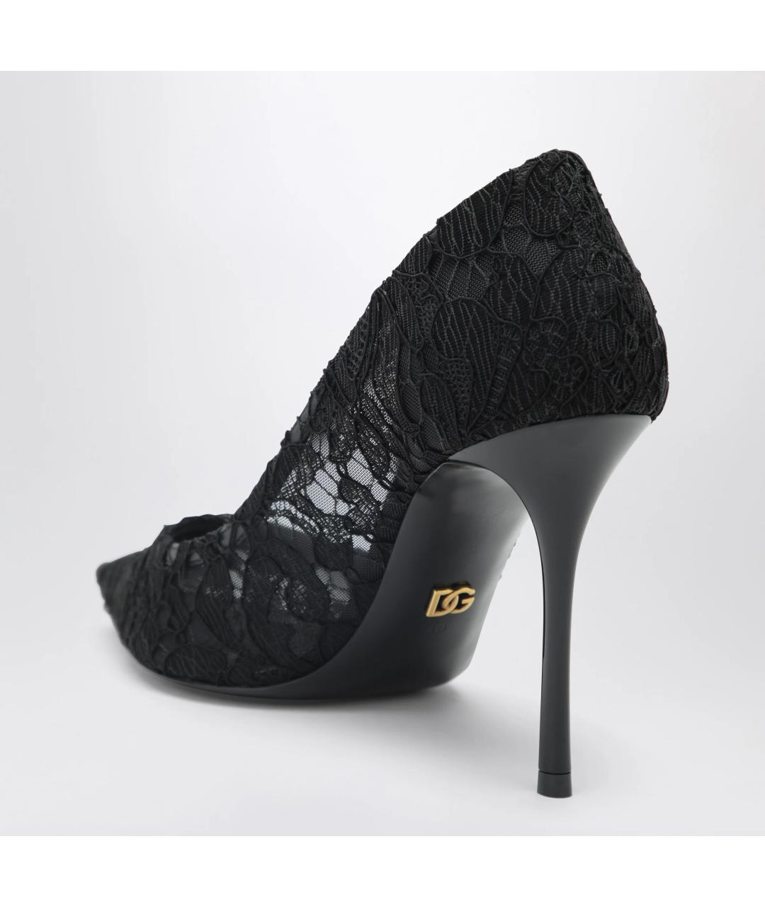 DOLCE&GABBANA Черные текстильные туфли, фото 2