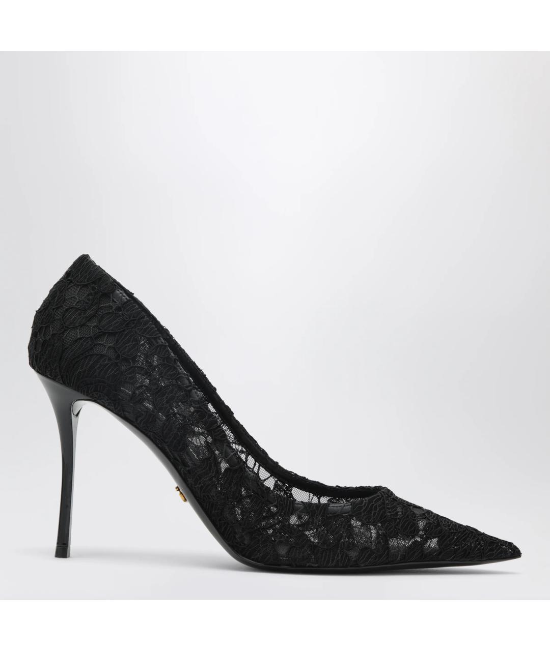 DOLCE&GABBANA Черные текстильные туфли, фото 3