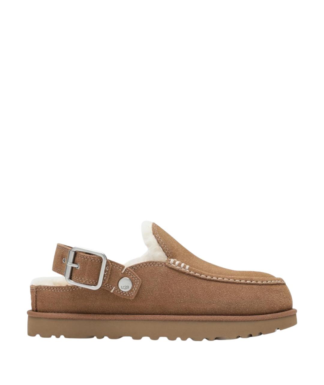 UGG Бежевые замшевые сабо, фото 1